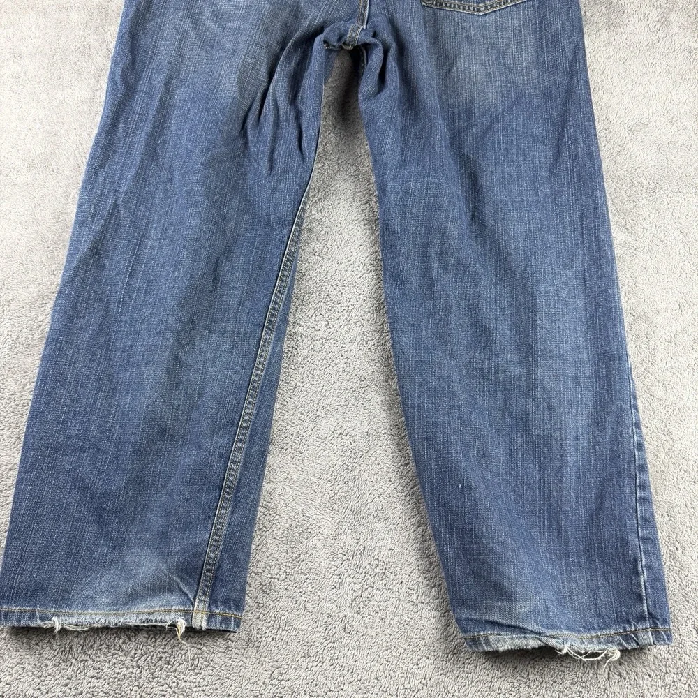 Levis cuffs worn